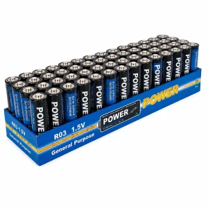 باتری نیم‌قلمی Power AAA R03 بسته ۴ عددی